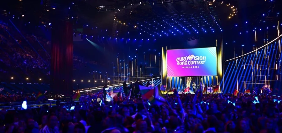 Eurovision stage lights performers